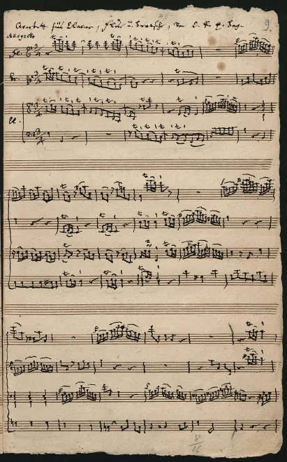 First page of Quartet in G major, H.539