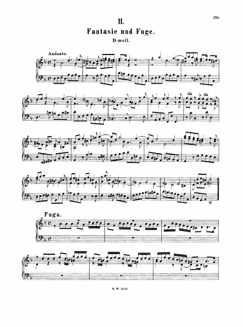 First page of Fantasia and Fugue