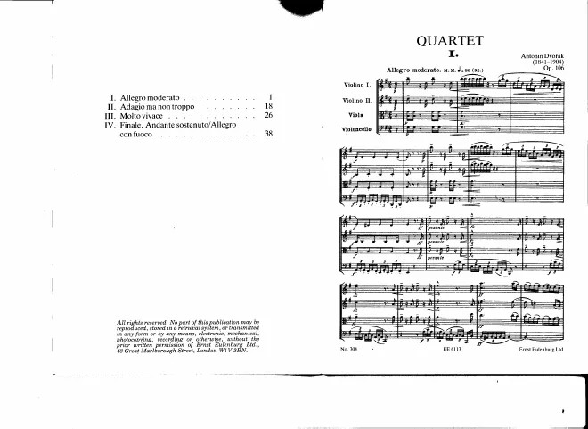 First page of String Quartet No.13