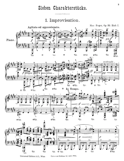 First page of 7 Charakterstücke