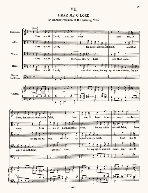 First page of Hear Me, O Lord