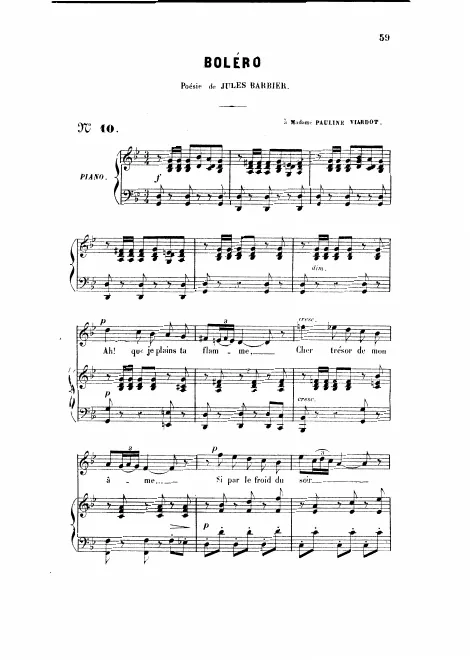 First page of Boléro