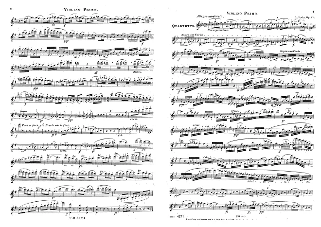 First page of String Quartet No.6