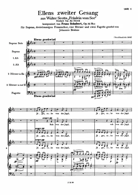 First page of Ellens Zweiter Gesang