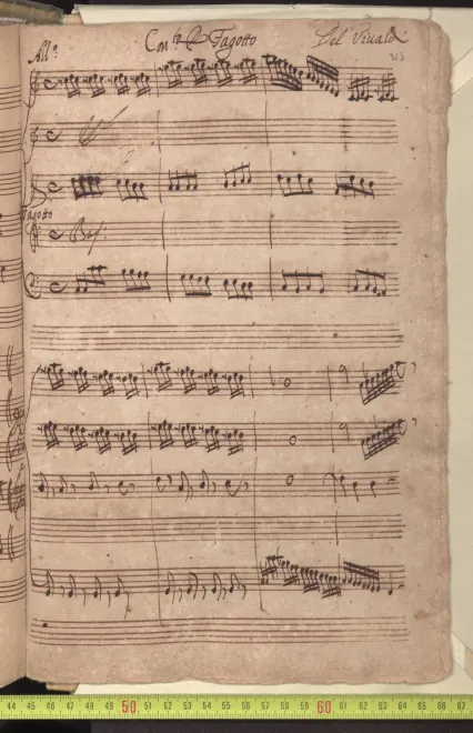 First page of Bassoon Concerto in C major