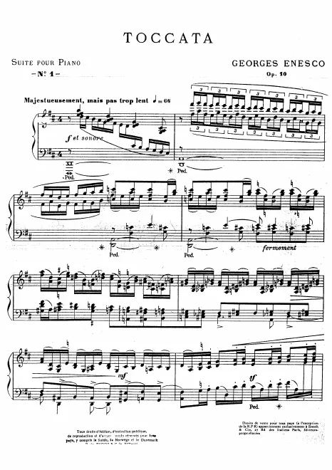 First page of Suite No.2 for Piano in D major