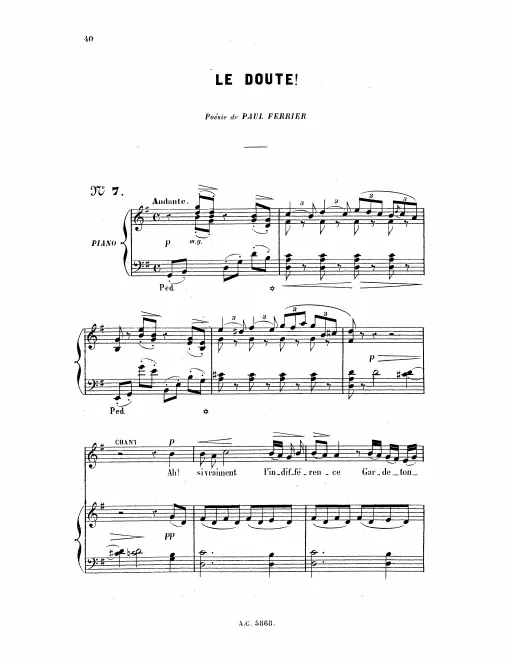 First page of Le doute!
