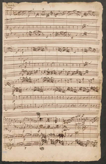 First page of Harpsichord Concerto in E minor