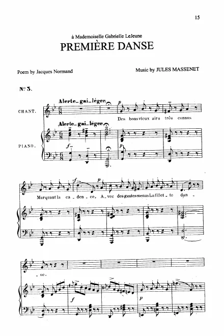 First page of Première danse
