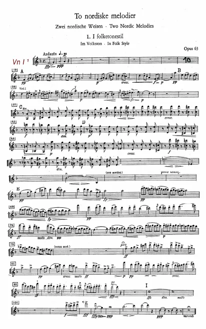 First page of 2 Nordic Melodies