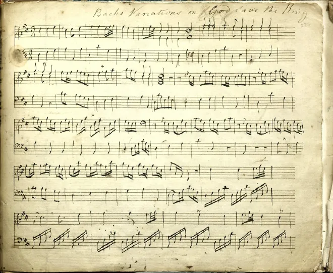 First page of Keyboard Concerto in D major
