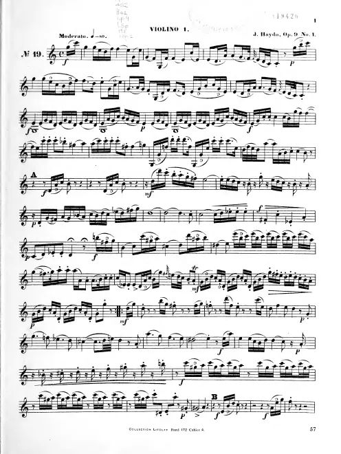 First page of String Quartets