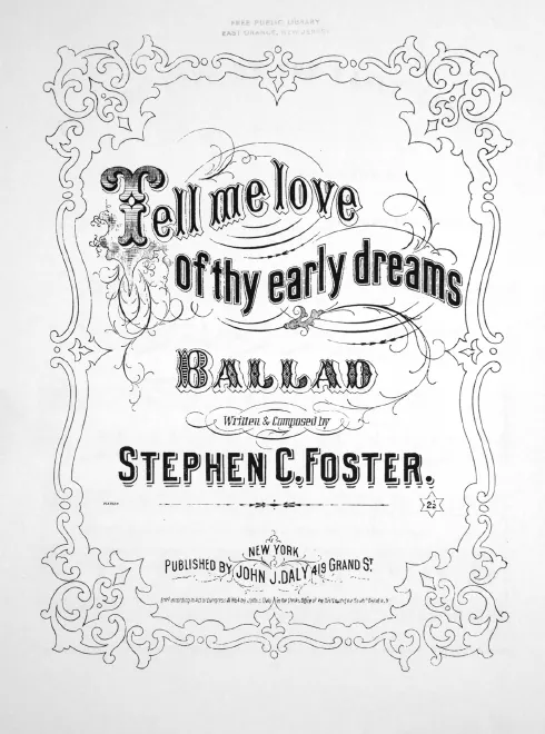 First page of Tell Me Love of Thy Early Dreams