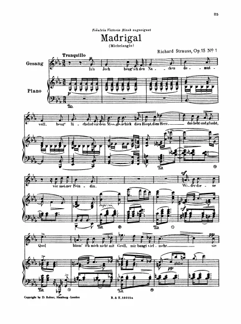 First page of 5 Lieder