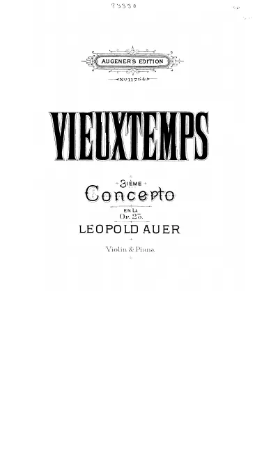 First page of Violin Concerto No.3