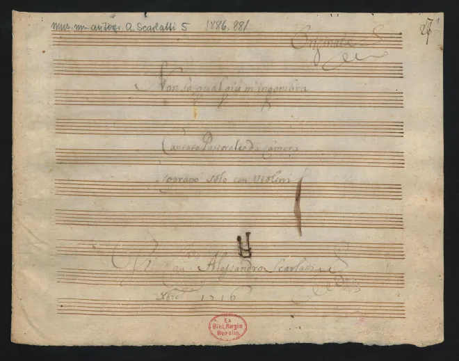First page of Non so qual più m'ingombra