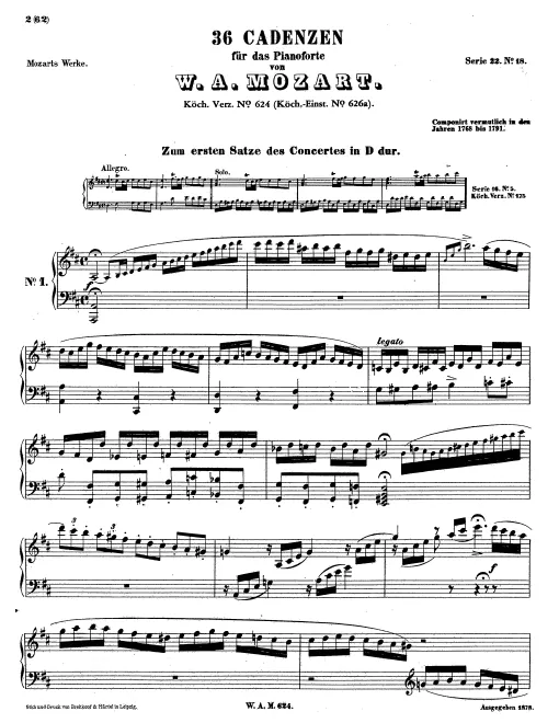 First page of 36 Cadenzas