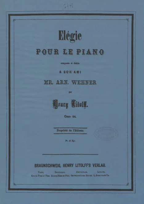 First page of Elégie