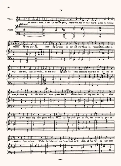 First page of Beneath a Dark, a Melancholy Grove
