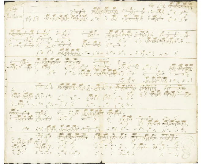 First page of Fugue in B minor