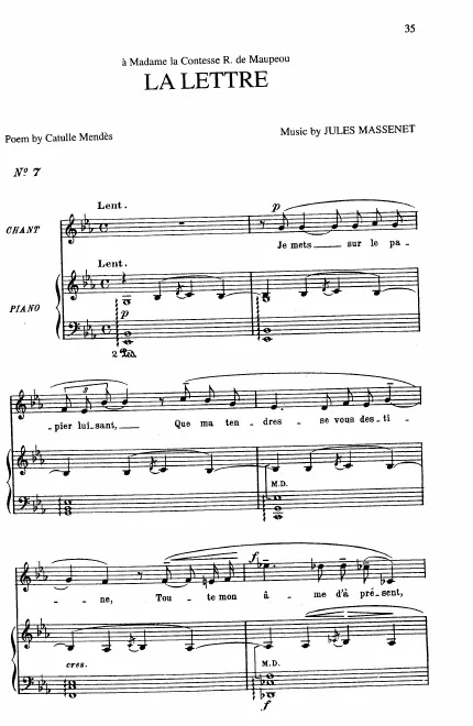 First page of La lettre