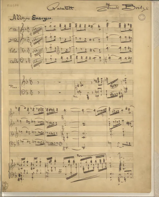 First page of Piano Quintet