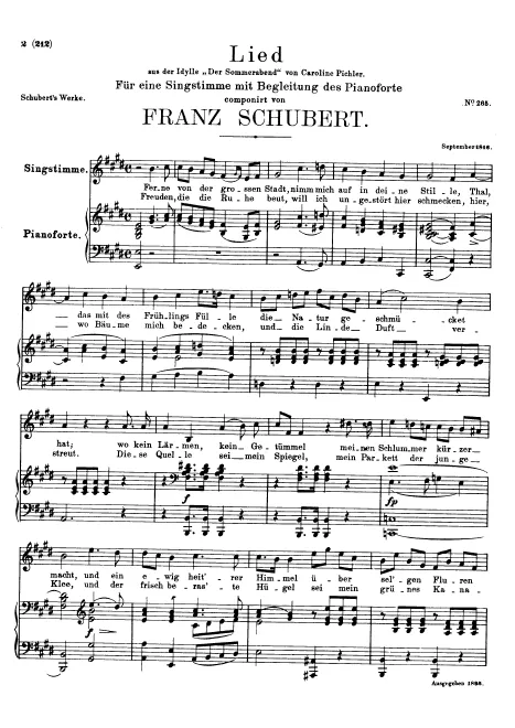 First page of Ferne von der Grossen Stadt