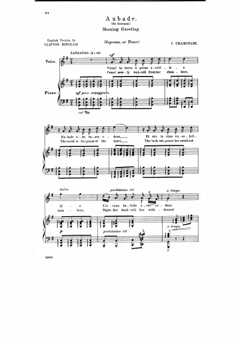 First page of Aubade