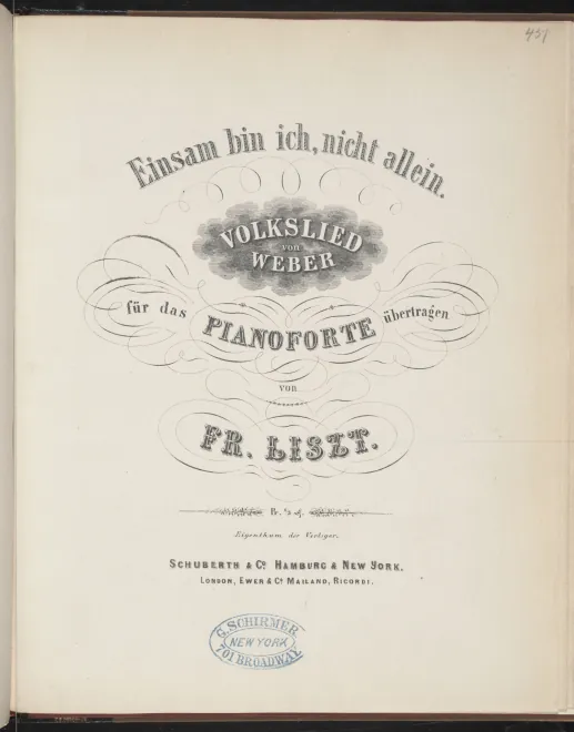 First page of Einsam bin ich, nicht allein