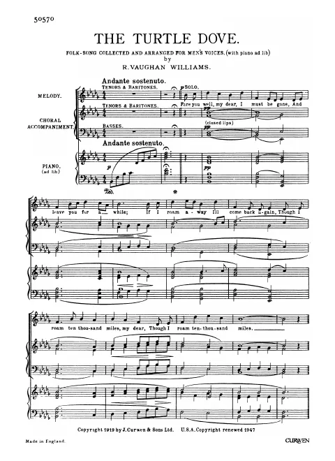 First page of The Turtle Dove