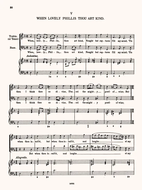 First page of When, Lovely Phyllis, Thou Art Kind
