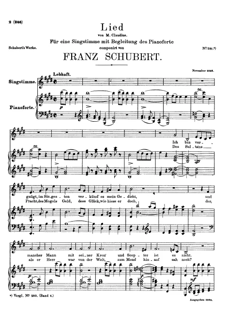 First page of Zufriedenheit