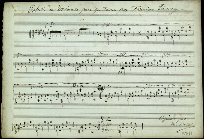 First page of Estudio en Trémulo para Guitarra
