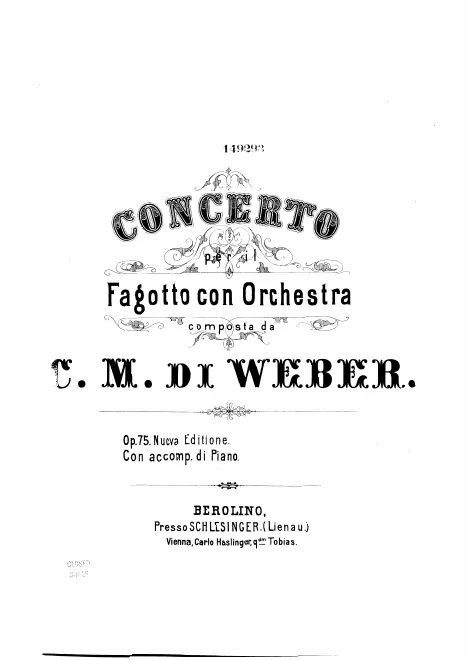 First page of Bassoon Concerto