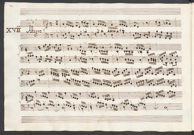 First page of Harpsichord Sonata in D minor