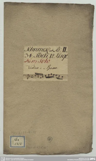 First page of Violin or Oboe Sonata in D major