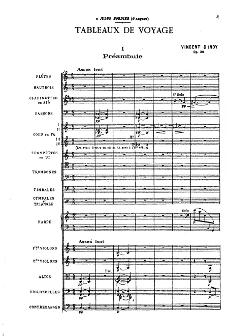 First page of Tableaux de Voyage