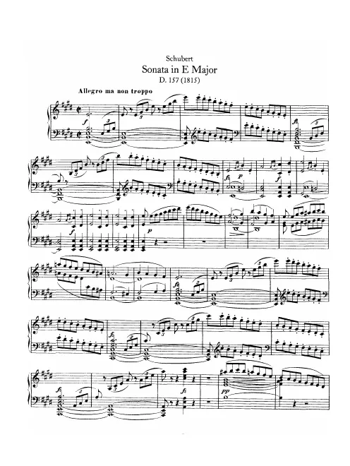First page of Piano Sonata in E major
