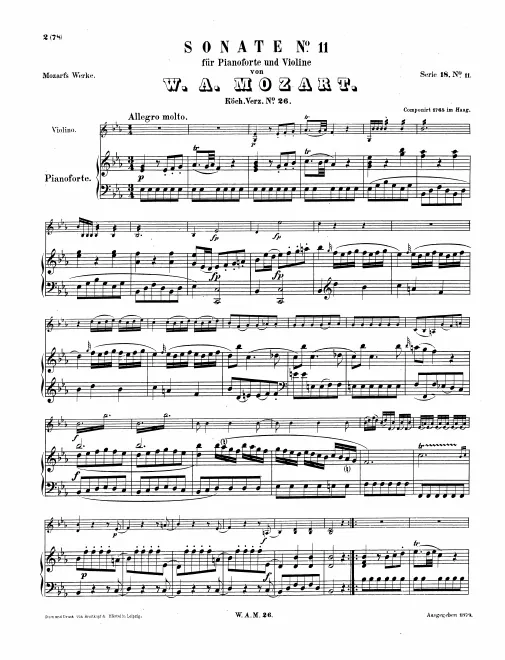 First page of Violin Sonata