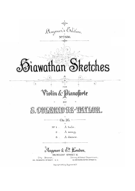 First page of Hiawathan Sketches