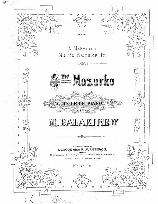 First page of Mazurka No.4