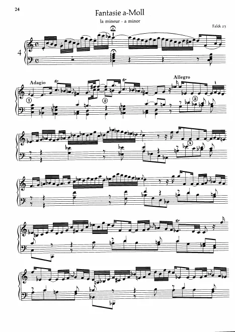 First page of Fantasie in A Minor