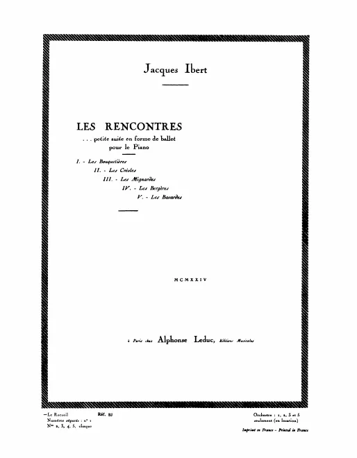 First page of Les rencontres