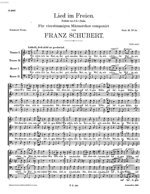 First page of Lied im Freien