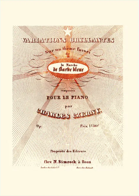 First page of Variations brillantes sur un thème favori de la marche de 'Barbe-bleue'