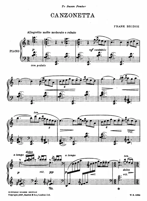 First page of Canzonetta