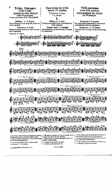 First page of Violin Studies - Studies Preparatory to the Shake and Development in Double-Stopping