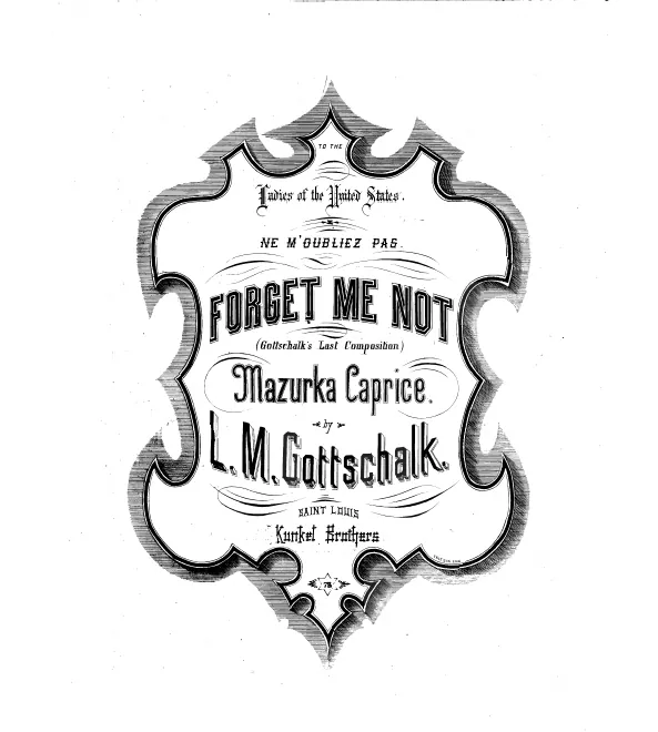 First page of Forget Me Not Ne m'oubliez pas