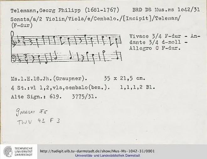 First page of Sonata à 4
