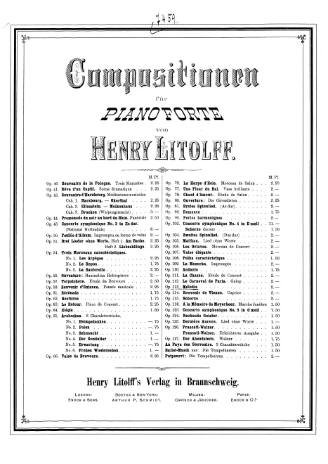First page of Mélodie